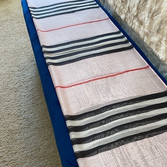 Pink plaid striped Fashion Scarf 100% Viscose - Picture 1 of 15